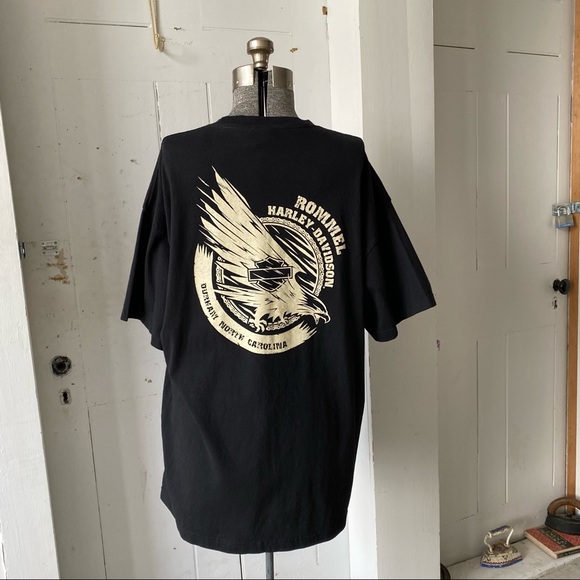 Genuine Harley Davidson American Classic Motorcycles Rummel Durham NC Tee Shirt - Picture 2 of 10